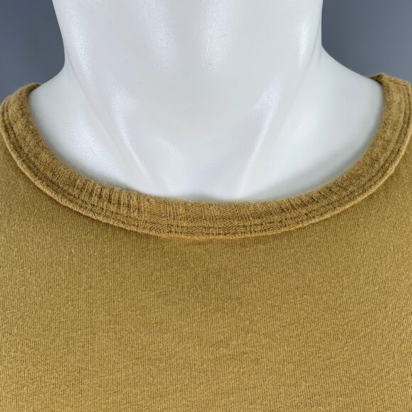 NICK FOUQUET Size S Khaki Matchstick Embroidery Cotton Short Sleeve T-shirt - Picture 2 of 9